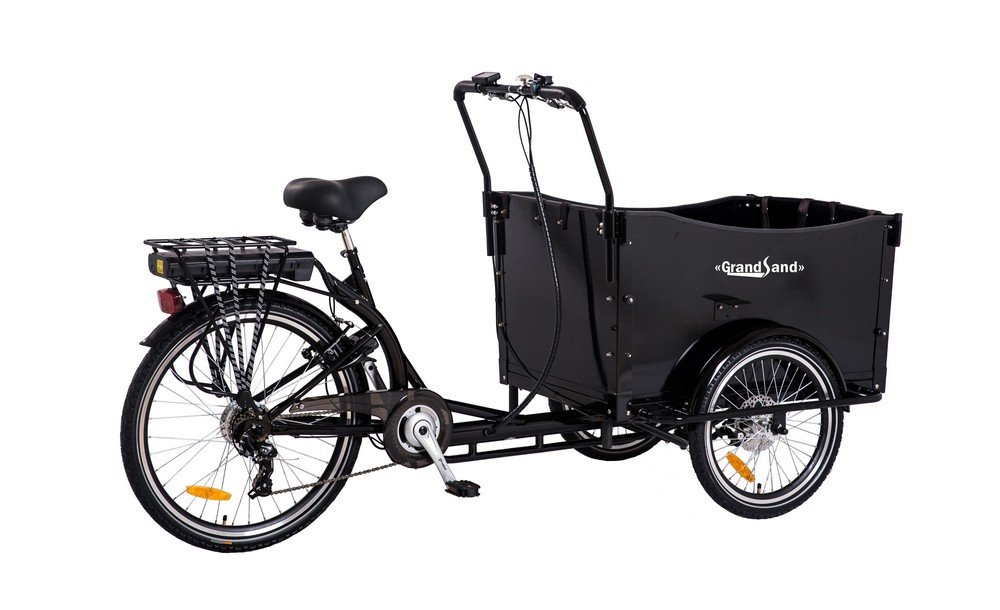 Lastesykkel med sort kasse - 250W + Reflekterende sele - Transportsykler, Sykler