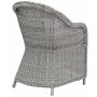 Utend�rs lenestol med pute, syntetisk rotting, gr� - Mercury