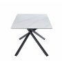 Jupiter spisebord - 180x90 cm - Hvit marmorplate i keramikk