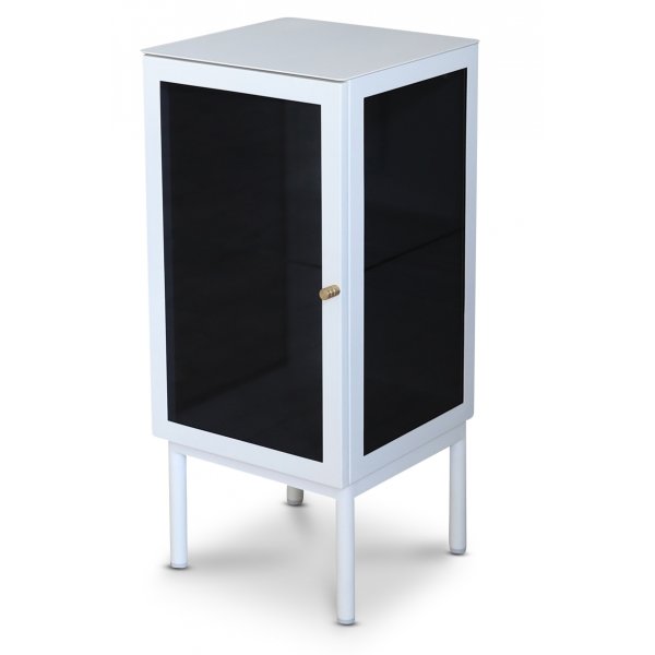 Revel hvitt nattbord 75 cm med venstrehengt d�r