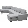 U-formet sofa med oppbevaring 367 cm grå U-formet sofa med oppbevaring 367 cm grå