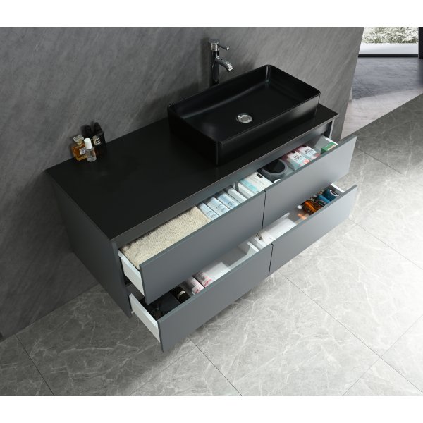 Baderomsmbelservant - Gr og svart