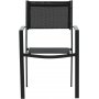 Pause spisestuesett med 6 Copacabana stoler - 205 x 90 cm - Sort/natur