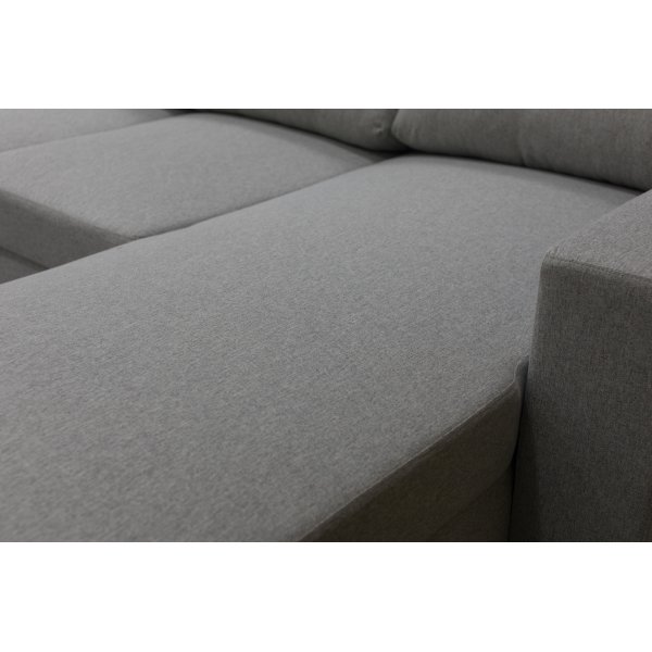 U-sofa Solna med oppbevaring - 309 cm - lys grå U-sofa Solna med oppbevaring - 309 cm - lys grå