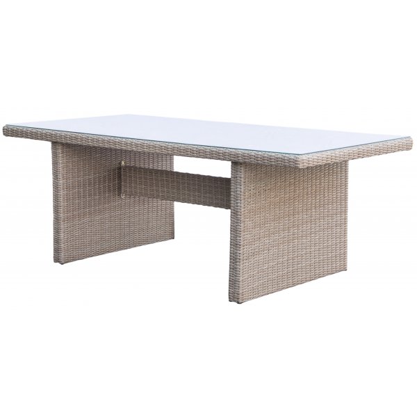 Utegruppe: 6 stoler og bord 200 x 100 cm rotting - Hampton/Mercury + Rengjøringsspray for utemøbler Utegruppe: 6 stoler og bord 200 x 100 cm rotting - Hampton/Mercury + Rengjøringsspray for utemøbler