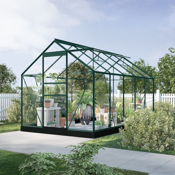 Drivhus Neptunus - Grønt 6,2 m² herdet glass Drivhus Neptunus - Grønt 6,2 m² herdet glass