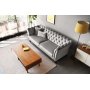 Chesterfield 3-seters sofa 210 cm gr� fl�yel