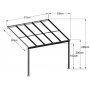 Terrassetak Jim - Hvit - 300 x 310 cm
