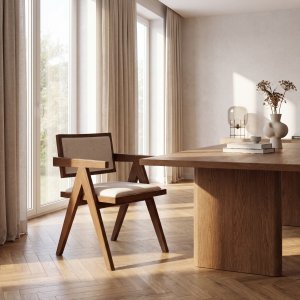 Lenestol Valn�tt/Lin 100 % FSG-sertifisert heltre eik - Greta