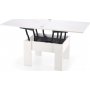 Serafin justerbart salongbord 80-160 x 80 cm - Hvit
