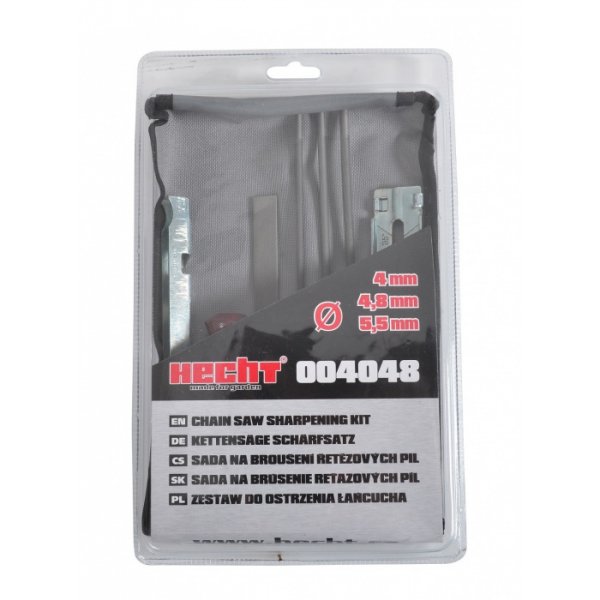 Sett for filing av motosagkjede - 4mm, 4,8mm, 5,5mm