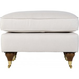 Fotskammel Howard i beige stoff - Watford Deluxe