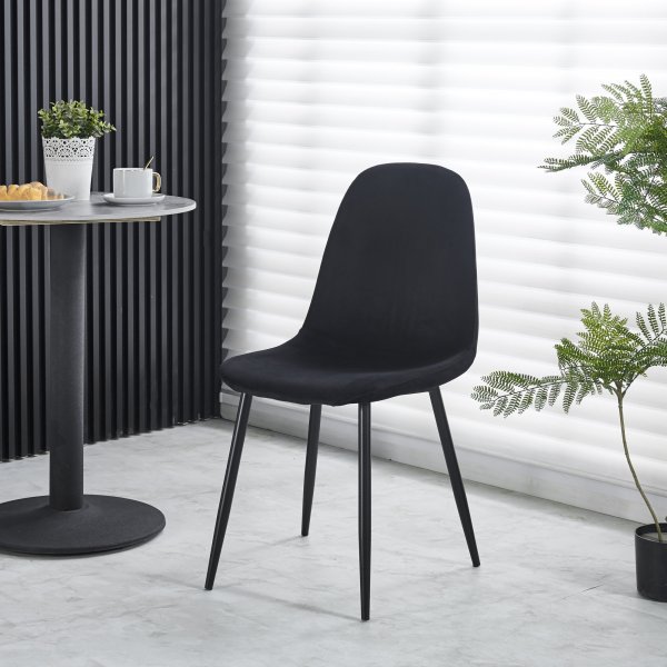 Svart fl�yelsstol - Carisma