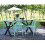 Spisegruppe Scottsdale: 150 cm grtt trebord inkludert 4 stk. stablebare Bally-stoler
