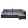 Sovesofa U-formet mørkegrå - Dream Sovesofa U-formet mørkegrå - Dream