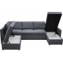 U-formet sovesofa Dream med oppbevaring - 299 cm - m�rkegr�