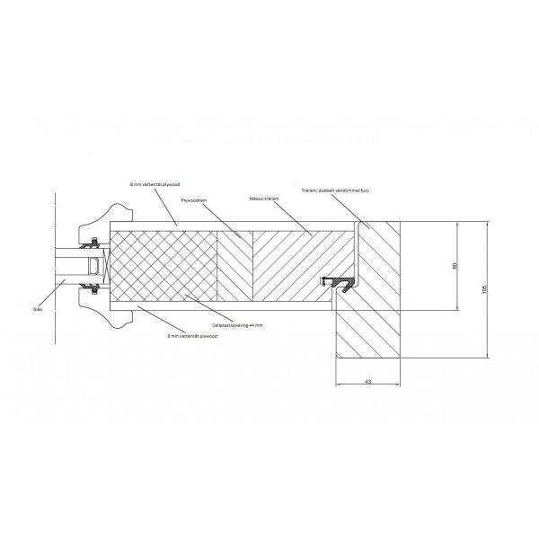 Garasjeport 18° Rett Panel + Håndtakspakke Garasjeport 18° Rett Panel + Håndtakspakke