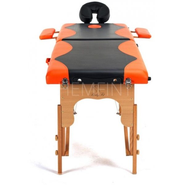 Massasjebenk med trebein - 2 soner - Tofarget