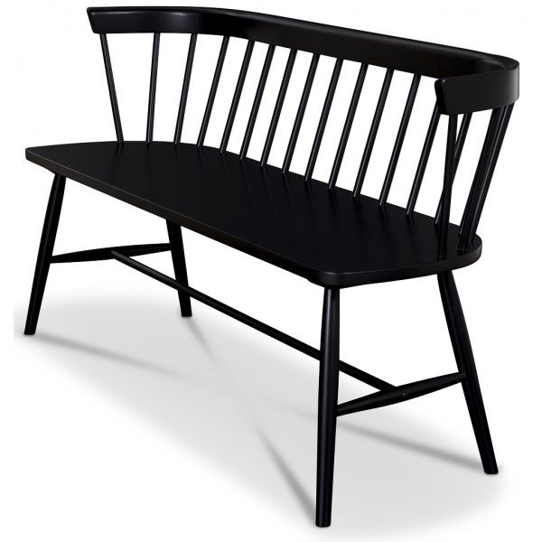 Sort flettet sofa / kjøkkensofa - Sandhamn Sort flettet sofa / kjøkkensofa - Sandhamn
