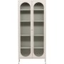 Vitrineskap Glass/St�l Beige 180x80x35 cm - Lima