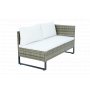 Hjørnesofasett grå kunstrottingsofa med bord og puteboks + Flekkfjerner for møbler Hjørnesofasett grå kunstrottingsofa med bord og puteboks + Flekkfjerner for møbler