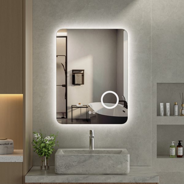 Speil - Salerno | Rektangulrt | LED-belysning, dimbar og antidugg