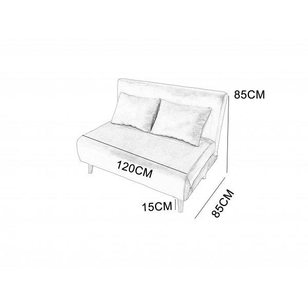 Helsingborg utfellbar sovesofa - m�rkegr� | 193 cm