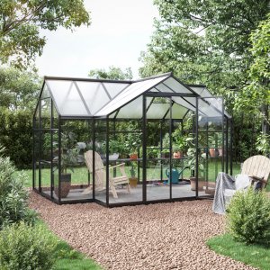 Drivhus Hyperion 10,2 m² - Svart Drivhus Hyperion 10,2 m² - Svart