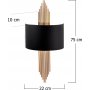 Vegglampe kurvet - Svart/kobber Vegglampe kurvet - Svart/kobber