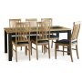 Spisebord 180x90 cm eik med svarte plater Spisebord 180x90 cm eik med svarte plater
