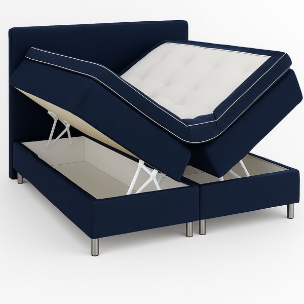 Dobbeltseng Accent 180 cm - M�rk bl�