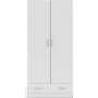 1 Hvit Space-garderobe, 80 cm bred og 170,5 cm høy