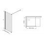Free Line dusjvegg - 6 mm glass (H 195 cm)