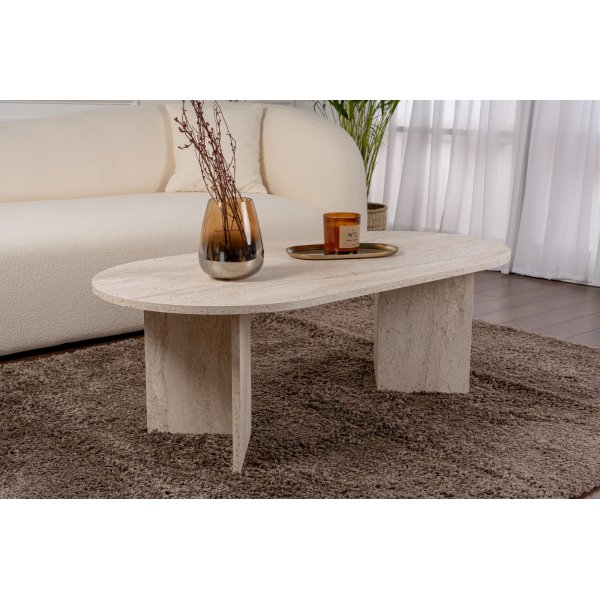 Salongbord Sable Travertin - 119 x 60 cm Salongbord Sable Travertin - 119 x 60 cm