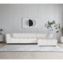 Sofa Kremfarget Teddy 322 cm