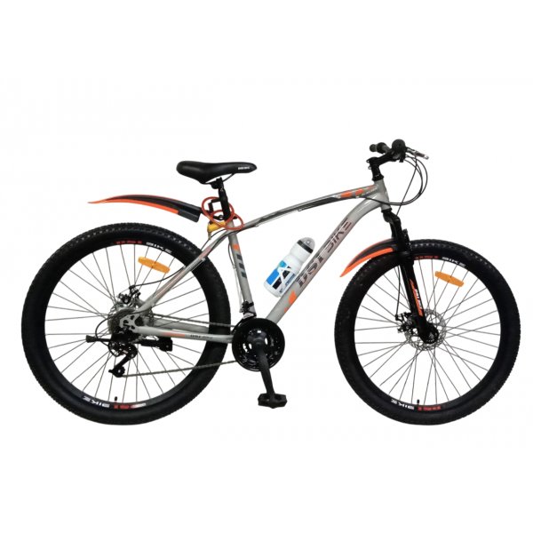 Terrengsykkel 27,5" - Slv/Gr | Robust terrengsykkel med 21 gir og skivebremser
